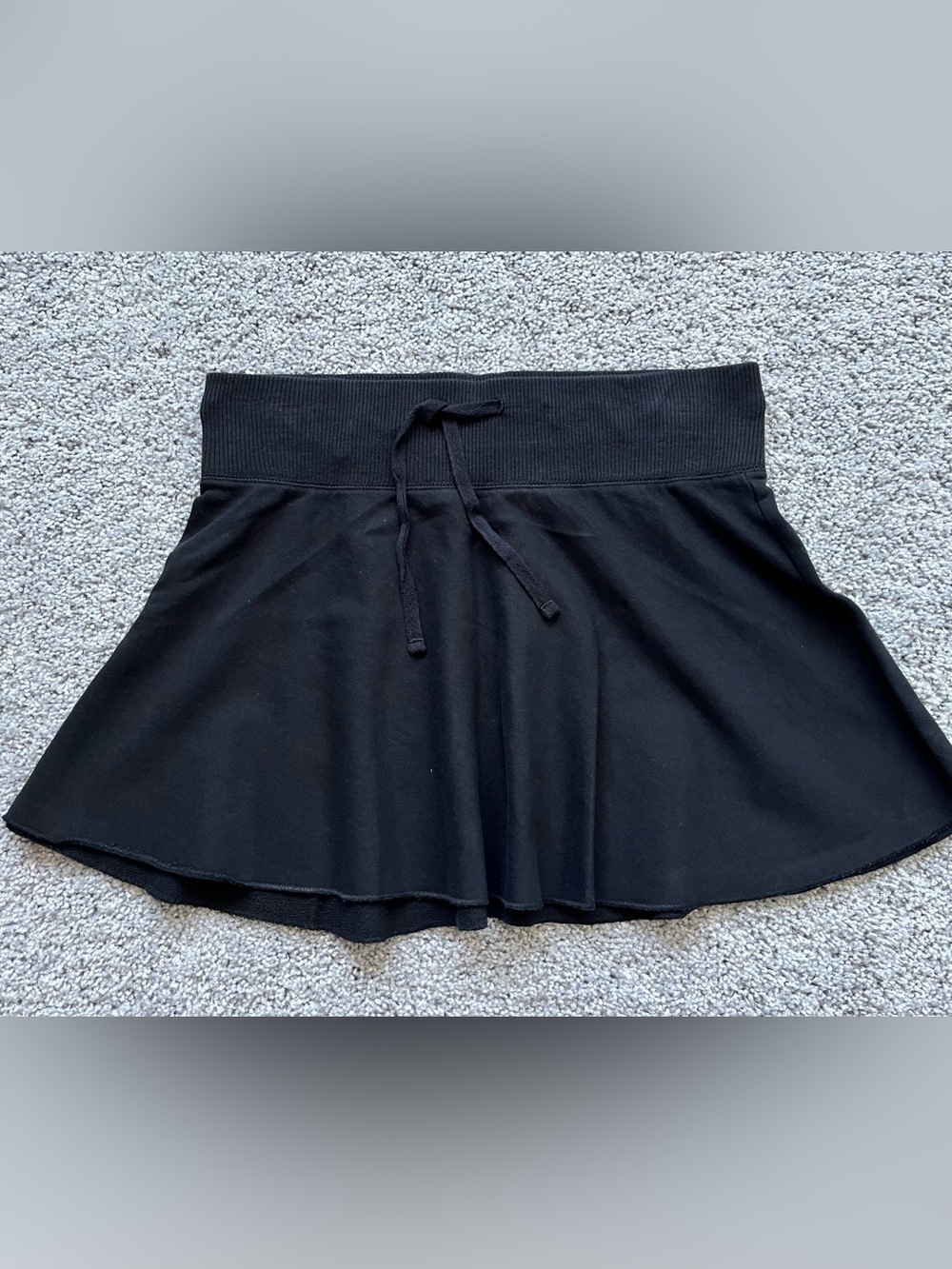 Old Navy Black Flared Drawstring Mini Skirt